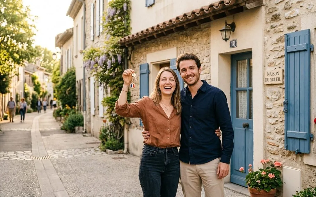 Jeune couple après l’acceptation de son offre d’achat